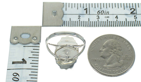 Sterling Silver Southwestern Turquoise Ring Size 7-1/4 WX79825